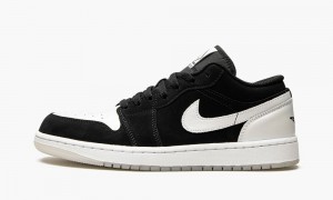 Nike Air Jordan 1 Low 'Diamond' Mens Shoes White / Black | 954730-ZIV