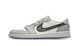 Nike Air Jordan 1 Low 'Dior' Mens Shoes Grey | 129567-IFL