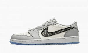 Nike Air Jordan 1 Low 'Dior' Mens Shoes Grey | 685470-PYM