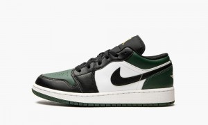 Nike Air Jordan 1 Low GS 'Green Toe' Kids Shoes Green / White / Black | 326174-IPQ