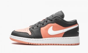 Nike Air Jordan 1 Low GS 'Pink Quartz' Kids Shoes Black / Pink | 734920-URK