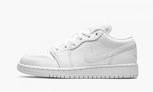 Nike Air Jordan 1 Low GS 'Triple White' Kids Shoes White | 206359-NWB