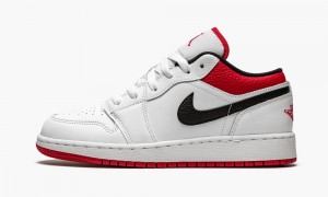 Nike Air Jordan 1 Low GS 'White / Gym Red' Kids Shoes White / Red / Black | 795823-ASN