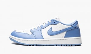 Nike Air Jordan 1 Low G 'Golf - UNC' Mens Shoes White / Blue | 715248-CBO