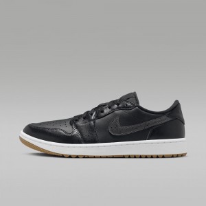 Nike Air Jordan 1 Low G Mens Shoes Black | 827509-UKH