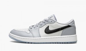 Nike Air Jordan 1 Low Golf 'Wolf Grey' Mens Shoes Grey / Black | 945736-BZV