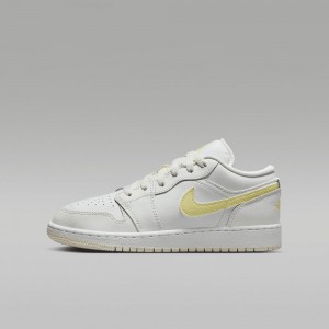 Nike Air Jordan 1 Low Kids Shoes White | 038125-XFH