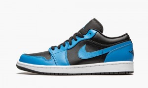 Nike Air Jordan 1 Low 'Laser Blue' Mens Shoes Blue / Black / White | 435792-MBN