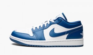 Nike Air Jordan 1 Low 'Marina Blue' Womens Shoes White / Blue | 690245-COH