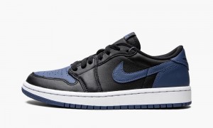 Nike Air Jordan 1 Low OG 'Mystic Navy' Womens Shoes Black / Navy / White | 069278-BIY