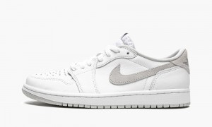 Nike Air Jordan 1 Low OG 'Neutral Grey' Mens Shoes White / Grey | 358946-LQP