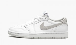 Nike Air Jordan 1 Low OG 'Neutral Grey' Womens Shoes White / Grey | 908453-LIK