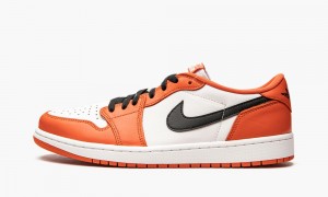 Nike Air Jordan 1 Low OG 'Starfish' Mens Shoes Orange / White / Black | 421769-LBD