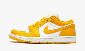 Nike Air Jordan 1 Low 'Pollen' Mens Shoes White / Yellow | 721496-OFM