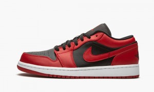 Nike Air Jordan 1 Low 'Reverse Bred' Mens Shoes Black / Red / White | 370126-WRQ