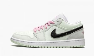 Nike Air Jordan 1 Low SE 'Barely Green' Womens Shoes Green / Black | 409386-IJS