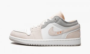 Nike Air Jordan 1 Low SE Craft 'Inside Out' Mens Shoes White / Grey | 651790-GMJ