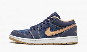 Nike Air Jordan 1 Low SE 'Denim' Mens Shoes Navy | 974516-PXV