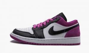 Nike Air Jordan 1 Low SE 'Fuchsia' Mens Shoes Black / Black | 594768-DAP