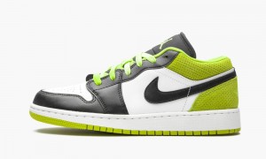 Nike Air Jordan 1 Low SE (GS) 'Black Cyber' Kids Shoes Black / White | 284017-OYL