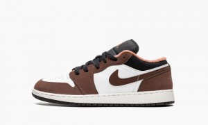 Nike Air Jordan 1 Low SE (GS) Kids Shoes Chocolate / Red | 175380-LPE