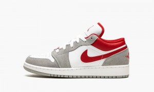 Nike Air Jordan 1 Low SE 'Smoke Grey Gym Red' Kids Shoes Grey / Red / White | 312408-LDG