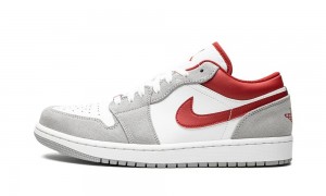 Nike Air Jordan 1 Low SE 'White / Grey / Red' Mens Shoes Grey / Red / White | 647931-UKF