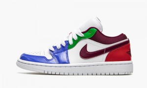 Nike Air Jordan 1 Low SE 'White / Multicolor' Womens Shoes White / Dark | 745019-GDZ