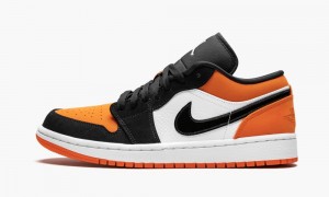 Nike Air Jordan 1 Low 'Shattered Backboard' Mens Shoes Black / White / Orange | 042197-AOV