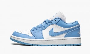 Nike Air Jordan 1 Low 'UNC' Womens Shoes Blue / White | 620549-POB