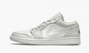 Nike Air Jordan 1 Low 'White Camo' Mens Shoes White / Grey | 076298-VPZ