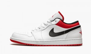 Nike Air Jordan 1 Low 'White / Gym Red' Mens Shoes White / Red / Black | 102948-HQY