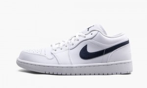 Nike Air Jordan 1 Low 'White / Obsidian' Mens Shoes White / Obsidian / White | 184076-HQW