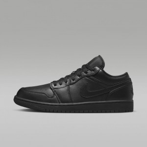 Nike Air Jordan 1 Low Womens Shoes Black | 812640-NGJ