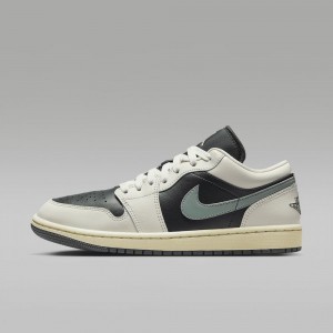 Nike Air Jordan 1 Low Womens Shoes Dark Grey / Brown | 279501-KNF