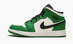 Nike Air Jordan 1 MID SE (GS) Kids Shoes Deep Green / Black | 578204-QLI