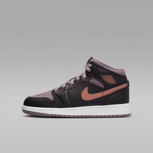 Nike Air Jordan 1 MID SE Kids Shoes Purple | 260815-IXS