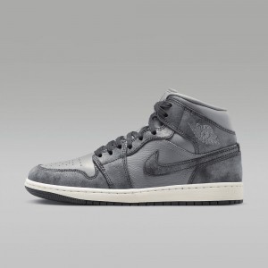 Nike Air Jordan 1 MID SE Mens Shoes Grey | 201837-ANH