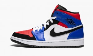 Nike Air Jordan 1 MID 'Top 3' Mens Shoes Blue | 389410-JKU