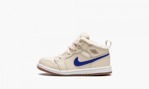 Nike Air Jordan 1 MID UTL (TD) Kids Shoes White / Blue | 096384-QMD