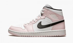 Nike Air Jordan 1 Mid 'Barely Rose' Womens Shoes Light Purple / Black / White | 408167-WHX