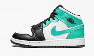 Nike Air Jordan 1 Mid GS 'Igloo - Tropical Twist' Kids Shoes White / Black | 873069-LQR