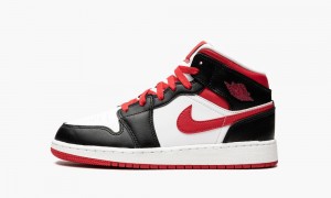 Nike Air Jordan 1 Mid GS 'Very Berry' Kids Shoes Black / White / Red | 925817-LDY