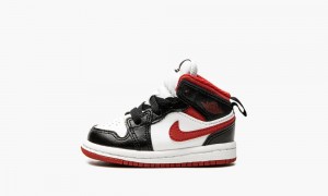 Nike Air Jordan 1 Mid 'Gym Red Black White' Kids Shoes White / Red / Black | 805427-SGL