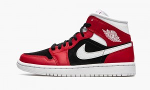 Nike Air Jordan 1 Mid 'Gym Red / Black' Womens Shoes Red / White / Black | 871459-ZRC