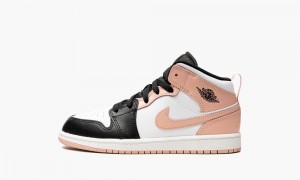 Nike Air Jordan 1 Mid PS 'Arctic Orange' Kids Shoes White / Orange / Black | 915827-QFY