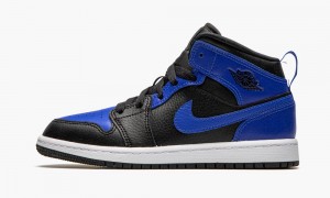 Nike Air Jordan 1 Mid PS 'Hyper Royal / Black' Kids Shoes Black / Royal / White | 649571-BPR