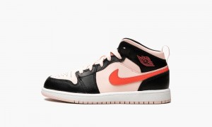 Nike Air Jordan 1 Mid (PS) Kids Shoes Black | 690137-NKQ