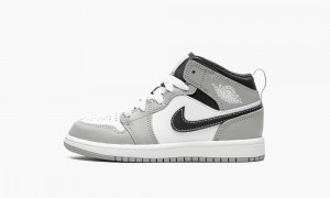 Nike Air Jordan 1 Mid PS 'Light Smoke Grey' Kids Shoes Grey | 780635-GRM