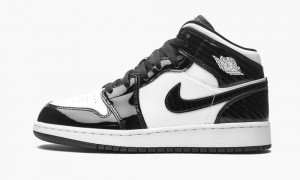 Nike Air Jordan 1 Mid SE GS 'All-Star Weekend 2021' Kids Shoes Black / White | 963514-MYR